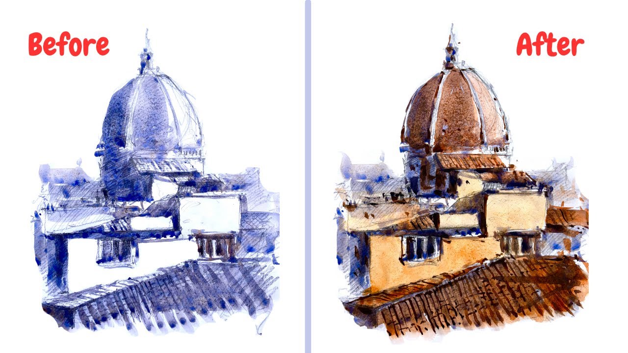 Советы по акварели, которые я хотел бы знать, будучи новичком (исследование ценности)