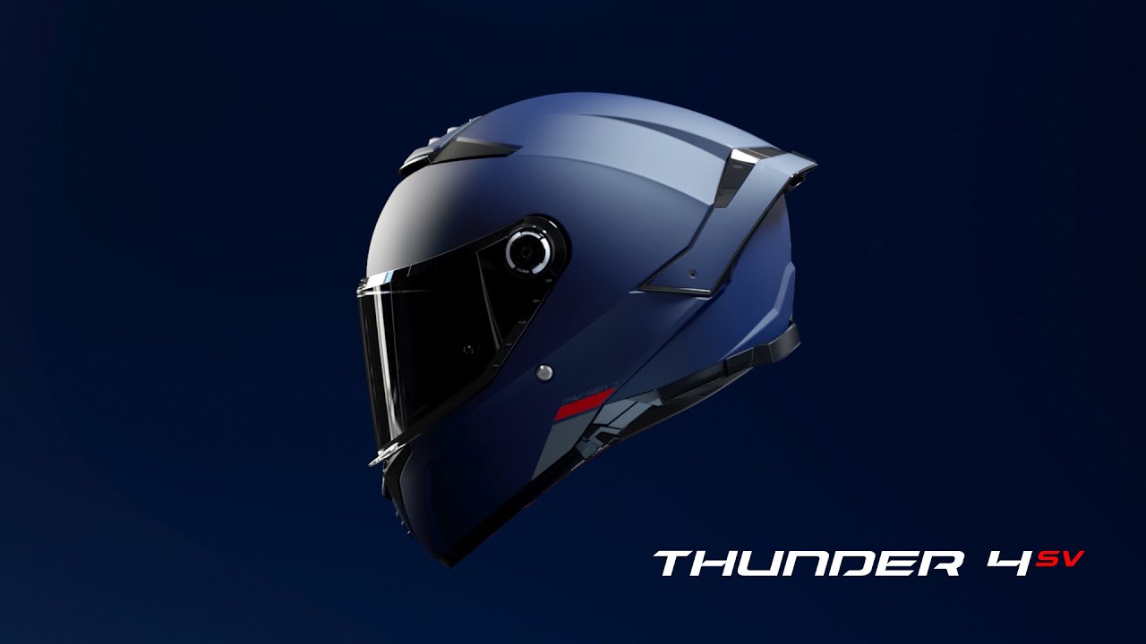 Casco de Moto MT Thunder 3 SV Jet Bow A5 Rojo Mate – Bikesport Chile