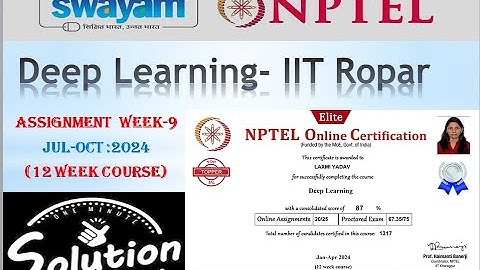 Deep Learning IIT Ropar week-9 Assignment solution | NPTEL