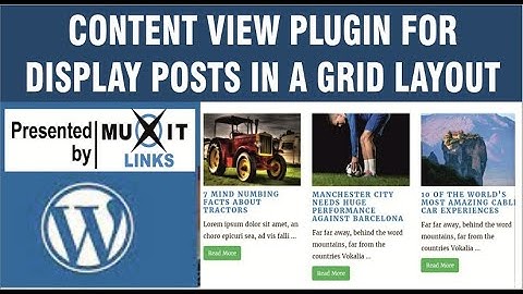 The Content View Plugin for Display WordPress Posts In a Grid Layout in Urdu