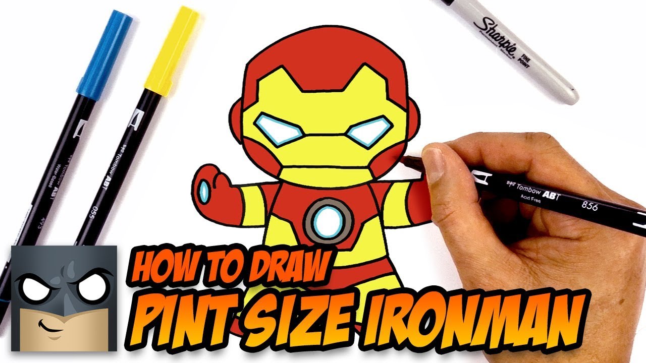 How To Draw Ironman Step By Step Tutorial Youtube