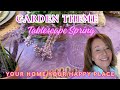 Garden themed spring tablescape decorate with me 2024  lavender and green spring color story