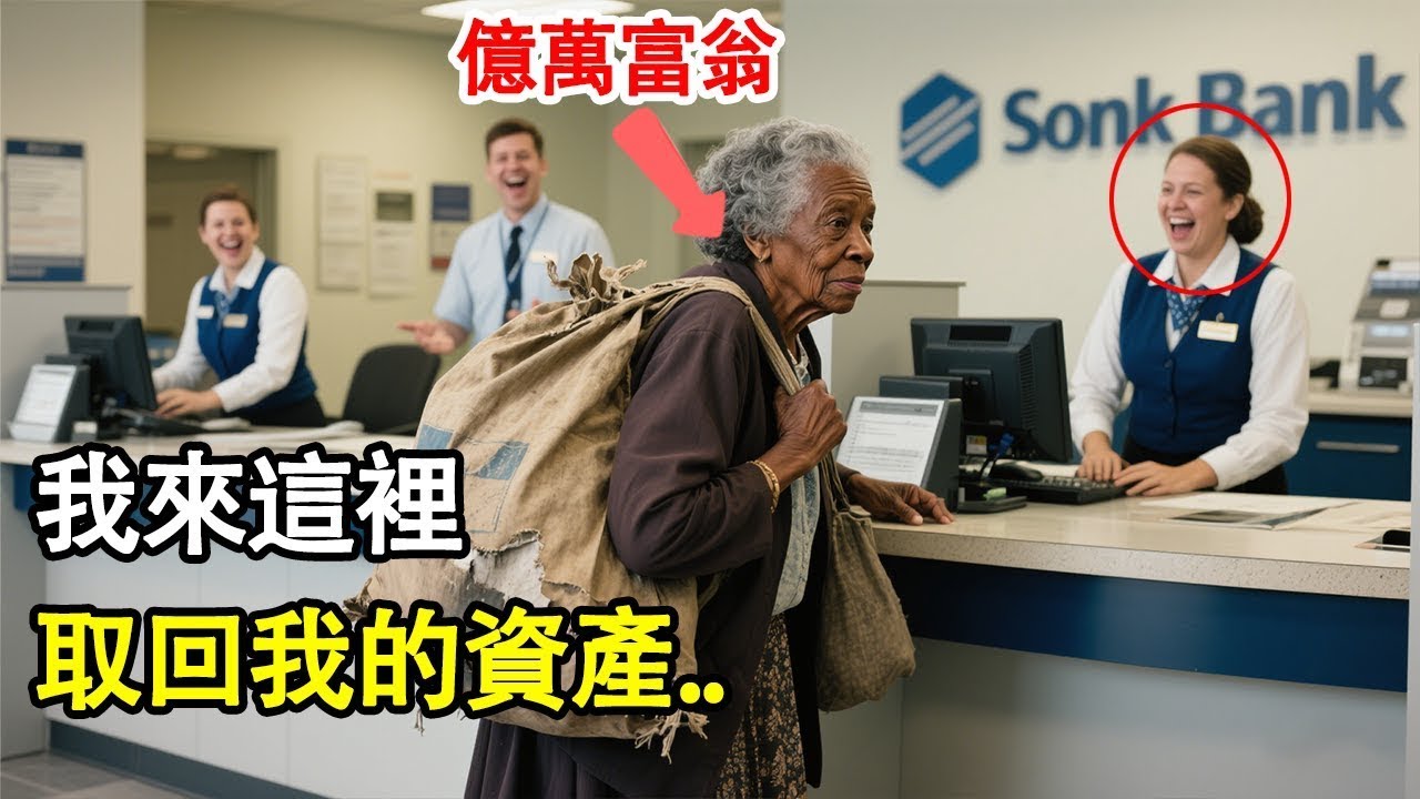老婦人背著破佈袋來銀行取錢被職員嘲笑，次日所有職員被辭退！