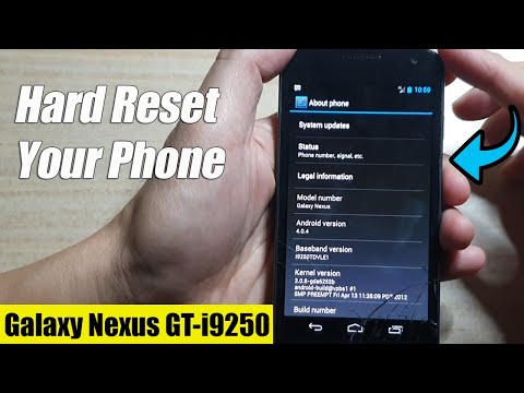 วีดีโอ: ฉันจะรีเซ็ตรหัสผ่าน Samsung Galaxy Nexus ได้อย่างไร