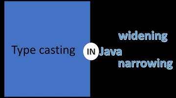 Java Type casting | Widening and Narrowing casting.