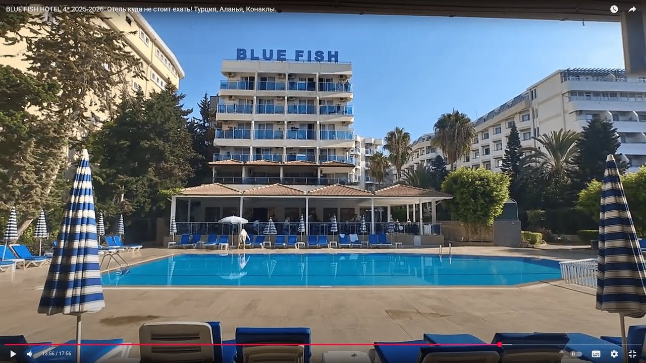 BLUE FISH HOTEL 4* 2025-2026. Отель куда не стоит ехать! Турция, Аланья, Конаклы.