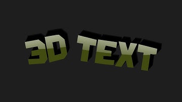 Gimp Tutorial: 3D Text