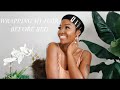 HOW TO: Wrap your hair at night| Relaxed Hair| April Sunny