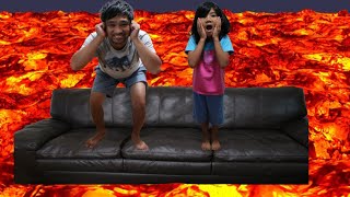 The Floor is Lava Challenge | Fun with Sophia