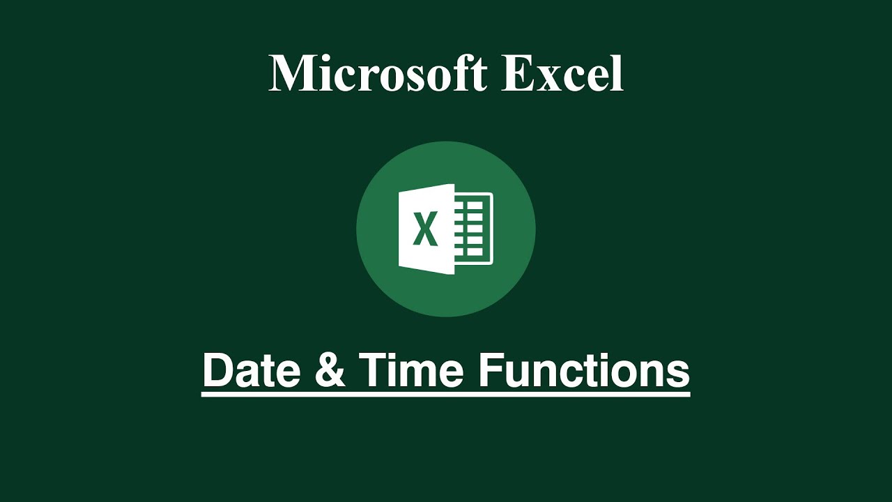 Basic Course 19 Date & Time Functions - YouTube