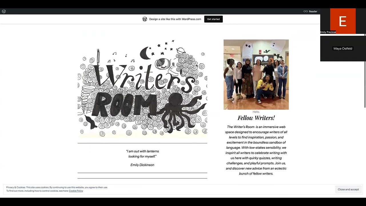 Emily Preziose - Cultivating Creative Writing Spaces: The Writer's Room