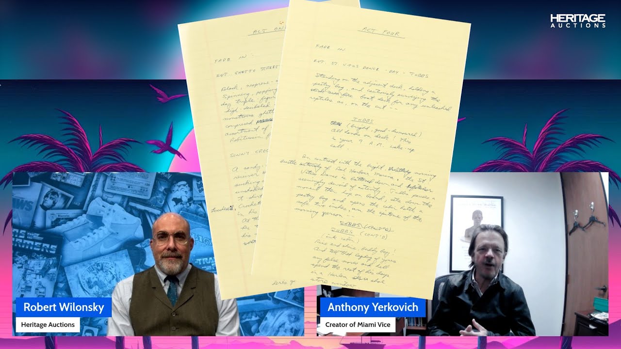 Miami Vice Creator Anthony Yerkovich to Auction Handwritten Manuscript of Pilot Episode