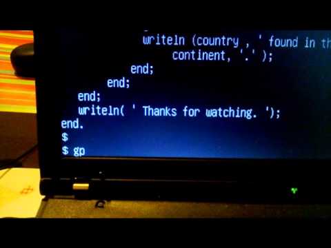 Pascal program -  Countries and Continents.
