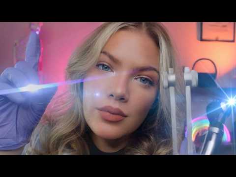 ASMR Medical Ear Exam, Otoscope Ear Inspection, Ear Cleaning, Binaural Ear to Ear Up Close Whispers
