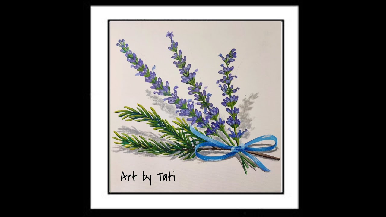 How to paint Lavender Flowers Relaxing Painting YouTube