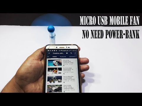 How to make micro USB Mobile fan | No Need Power-bank