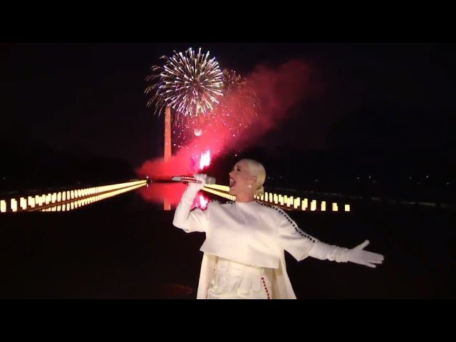 Katy Perry performs 'Firework' in Joe Biden - Kamala Harris Inauguration concert class=