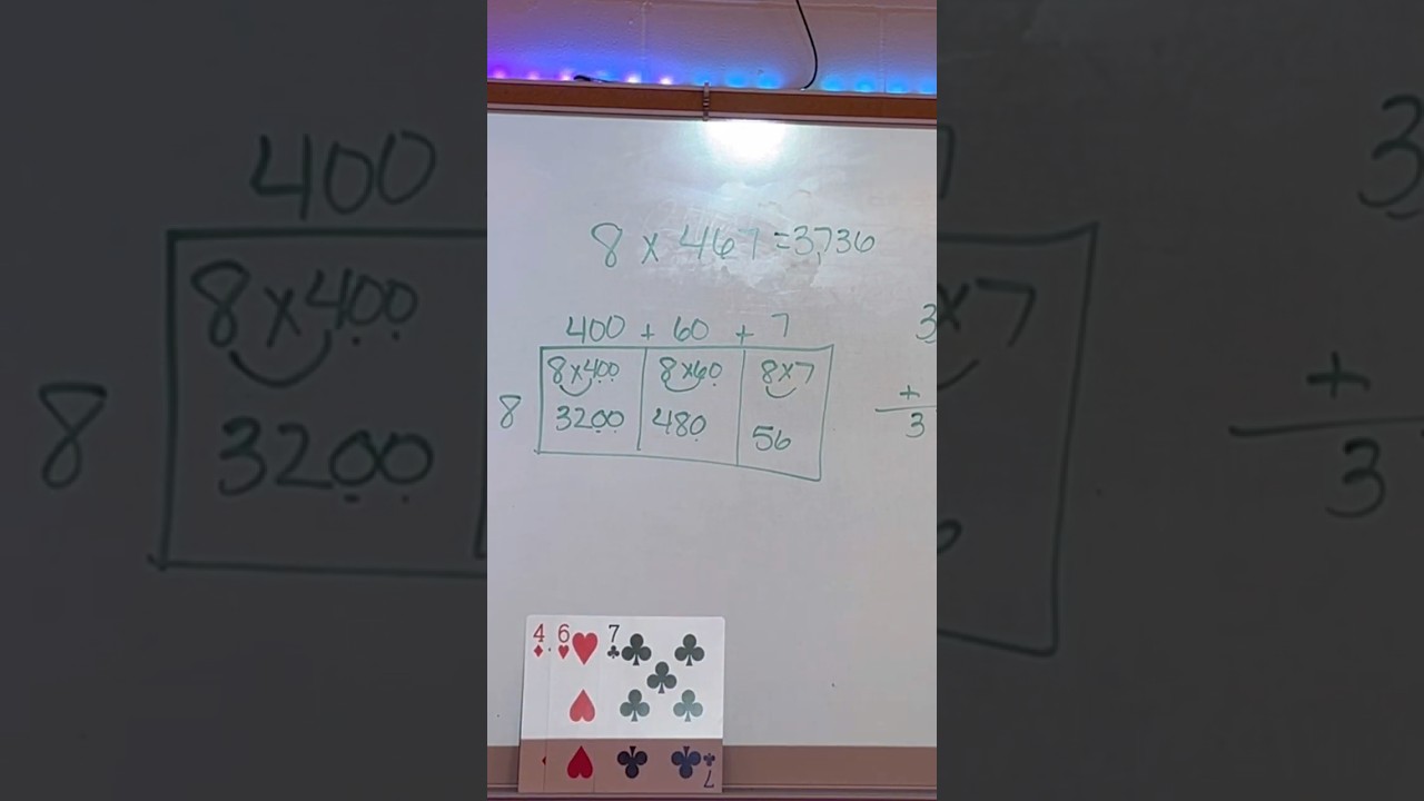 multiply using area model “box method” 1 digit x 2 or 3 digit