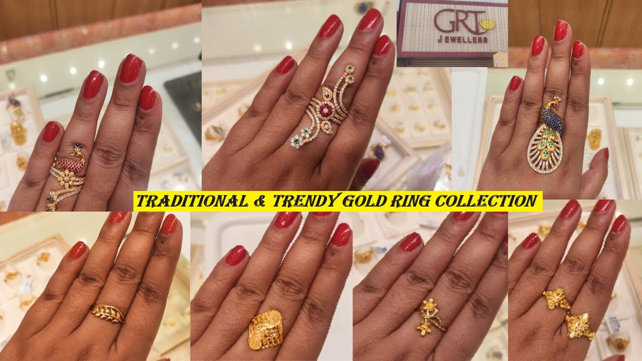 GRT Gold Ring Collection💫💫 | Traditional & Trendy Rings with Weight &  Price✨✨ | Stone Ring Designs🦚💫 - YouTube