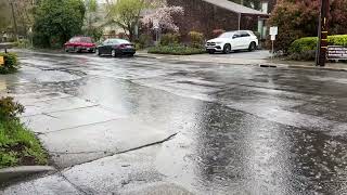 Road Flooding in Walnut Creek Amid Heavy Rains