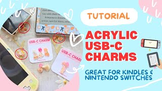 DIY Acrylic USB-C Charms With FLUX Beamo (Desktop CO2 Laser) | Dust Covers For Kindles