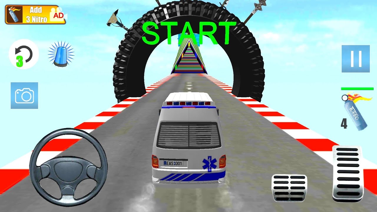 Ambulance Stunt Racing Game - 911 Emergency Rescue Driving - Android Gameplay