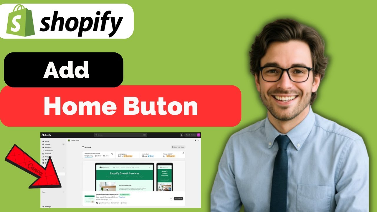 Shopify — How to Add a “Home” ButtonLink to the Main Menu  (full guide 2026)
