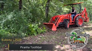 Kubota L2501 | clearing under brush with the PIRANHA TOOTHBAR | Realistic expectations