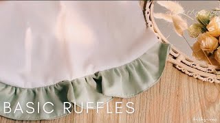 HOW TO SEW RUFFLES - Tutorial Easy Sewing for beginner 🧚🏻✨