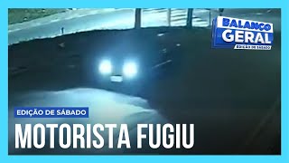 Motorista faz conversão brusca, atinge motociclista e foge sem prestar socorro