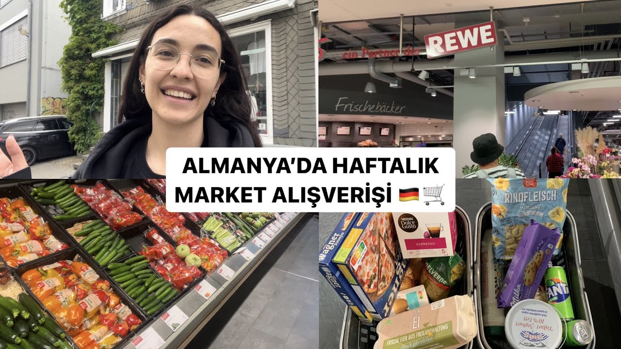 Almanya’da haftalık market alışverişimiz ne kadar tuttu ? 🇩🇪| Market fiyatları 2023 💶|ALMANYA VLOG ✨