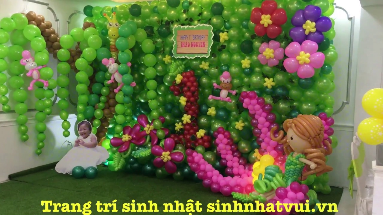 Trang trí thôi nôi cho bé gái cực đẹp bằng bong bóng - YouTube