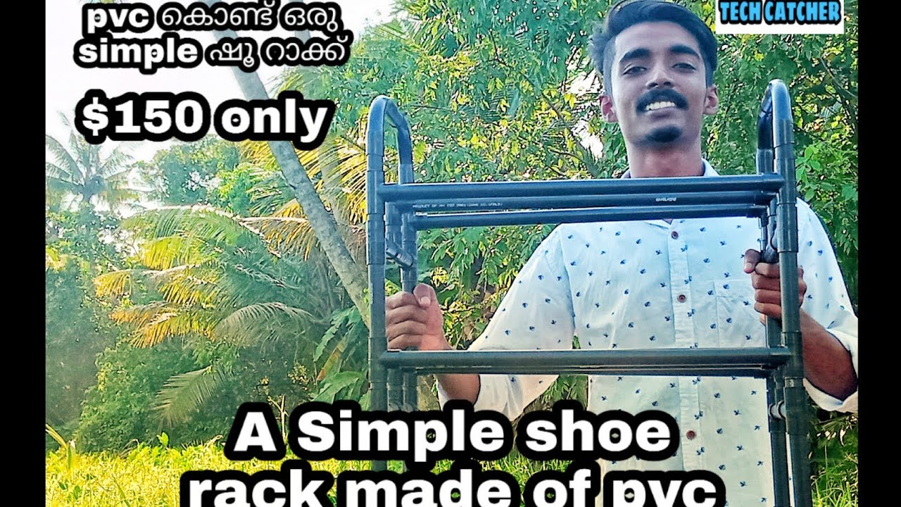 Shoe rack made with pvc Pvc life hack Shoe rack made from pvc YouTube