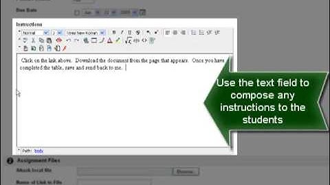 Creating an Assignment using Assignment Manager