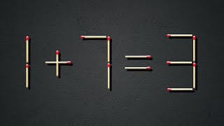 Turn the wrong equation into correct | Matchstick Puzzle 1+7=3