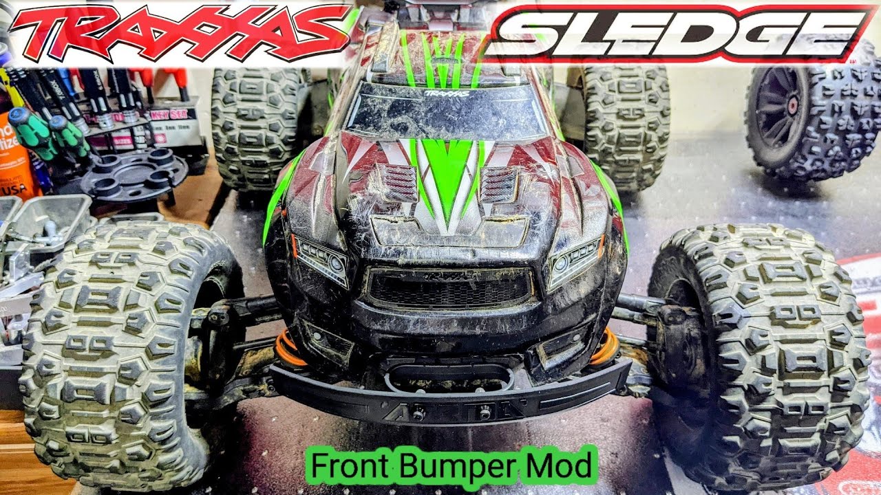 Massive Upgrade for Traxxas Sledge. M2C Reverse Motor mount. Front bumper mod. Must have! YouTube