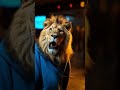 Lion Dance in Hoodie 🦁🔥 | Kannadi poove  #animaldance #shorts #lion