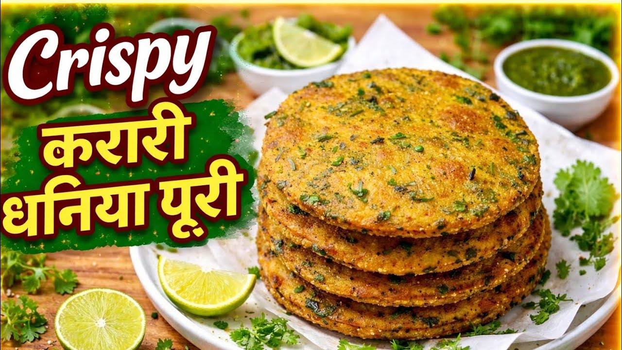 Crispy Karari Dhaniya Puri | Chai ke Sath Perfect Karari Puri | Easy Tea Time Snack