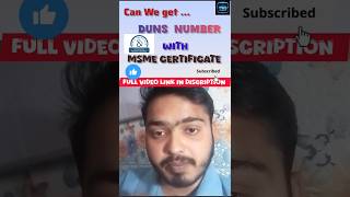 Can We 🤔Get DUNS Number with MSME Registration Certificate? Msme Se DUNS Number Kaise apply kare?