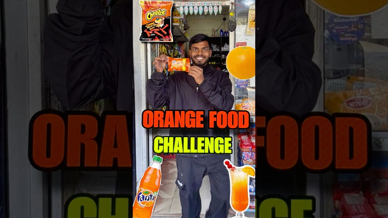 Only Orange Food Challenge For 24 Hours 