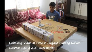 Precise Elegant Bulldog Deluxe Carrom Board, Precise Stand Unboxing & Review, Best Carrom Board