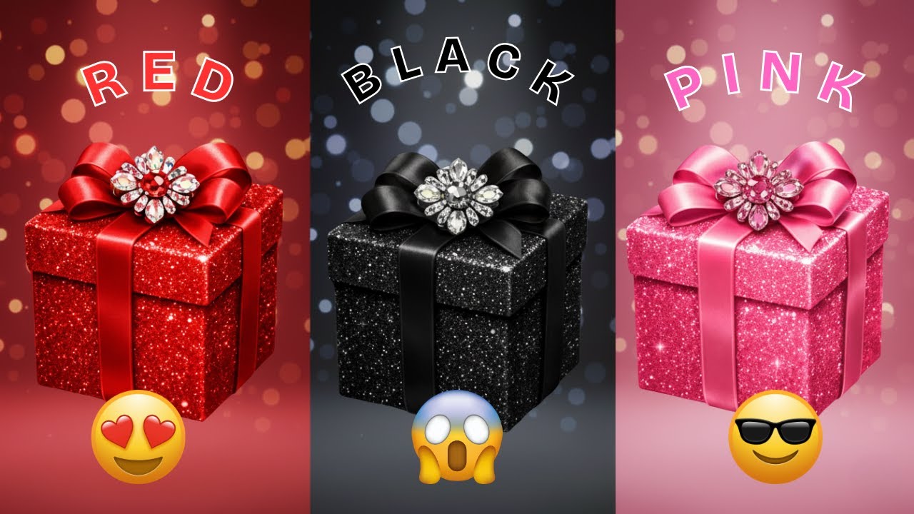 🎁 Choose Your Gift Box! Red, Black or Pink? One Is Good, One Is BAD 😱