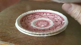 Vintage Masons Ironstone Red White Vista China Saucer
