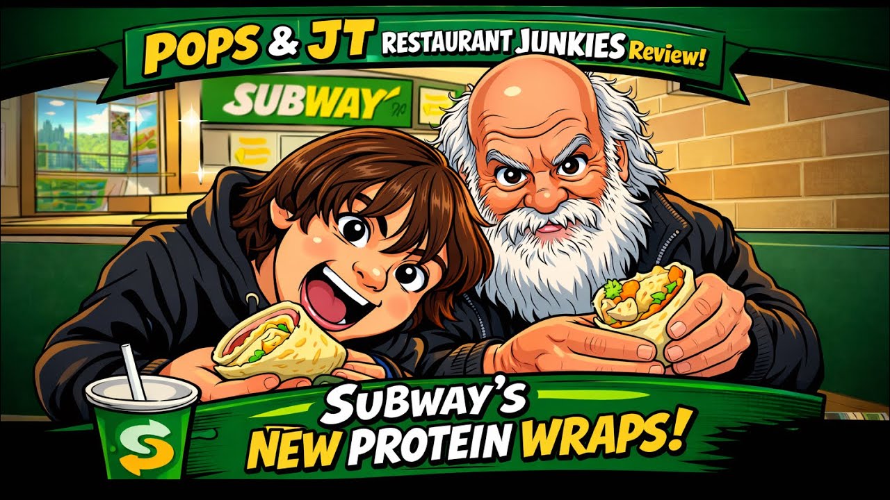 Subway’s New protein wraps! Food review by pops and Jt of restaurant junkies!!