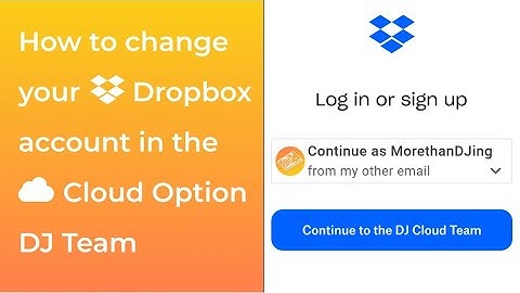 How to change your Dropbox account in the Cloud Option DJ Team in rekordbox