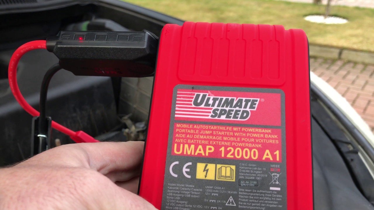 Ultimate Speed 2 in 1 Power Starter Bank Jump (Lidl) YouTube - with