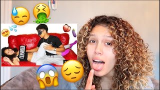 REACTING TO MY OLD COUPLE VIDEOS DIRTY TOUCH MY BODY ???