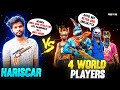  hariscar bot 1 vs 4 hacker level player  hariscar m500 challenge only  enemy all  gun freefire