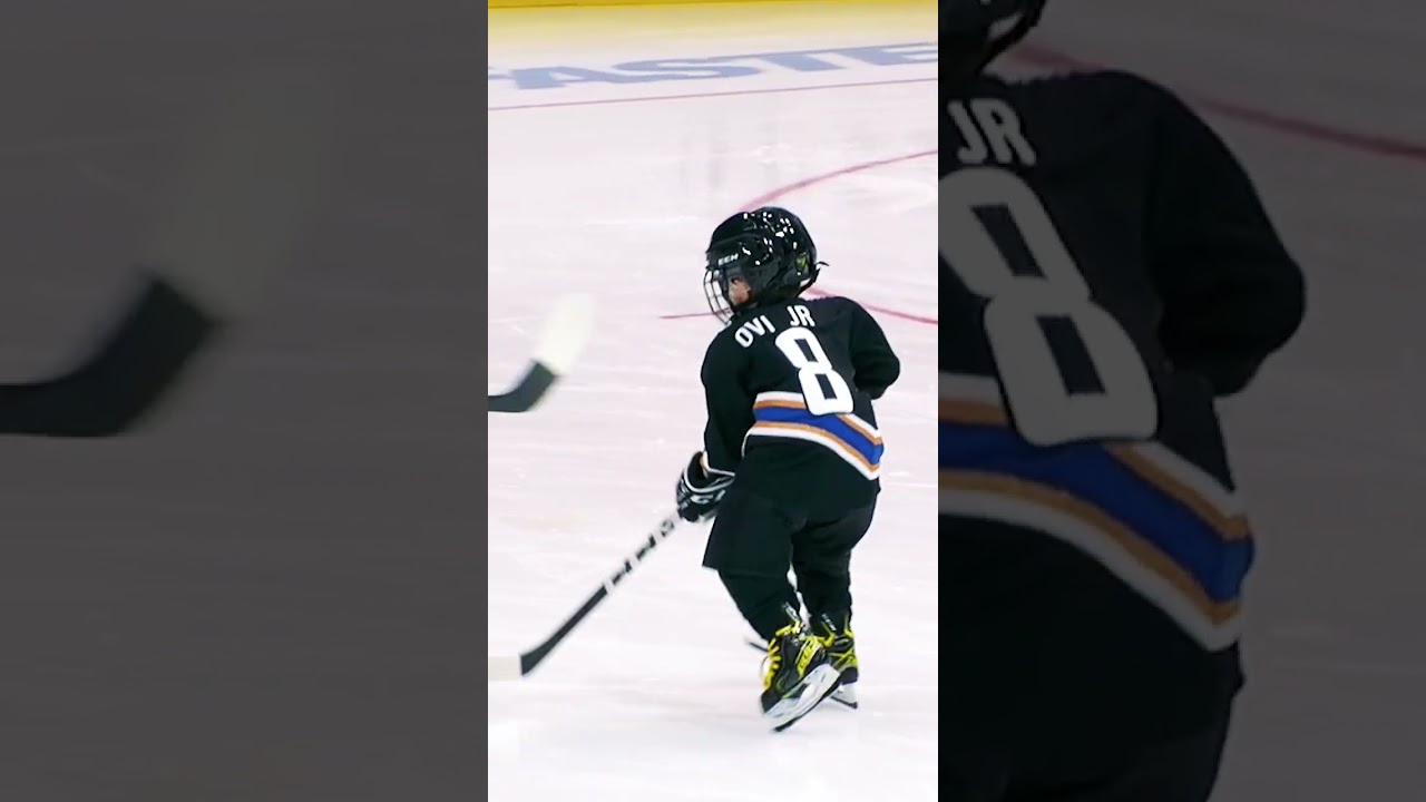 Ovechkin, and Ovi Jr., take the ice at All-Star skills night