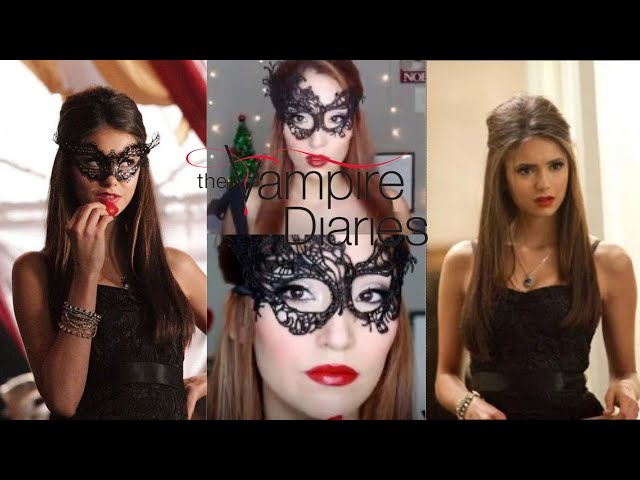 Katherine Pierce's Short black masquerade dress in Vampire Diaries